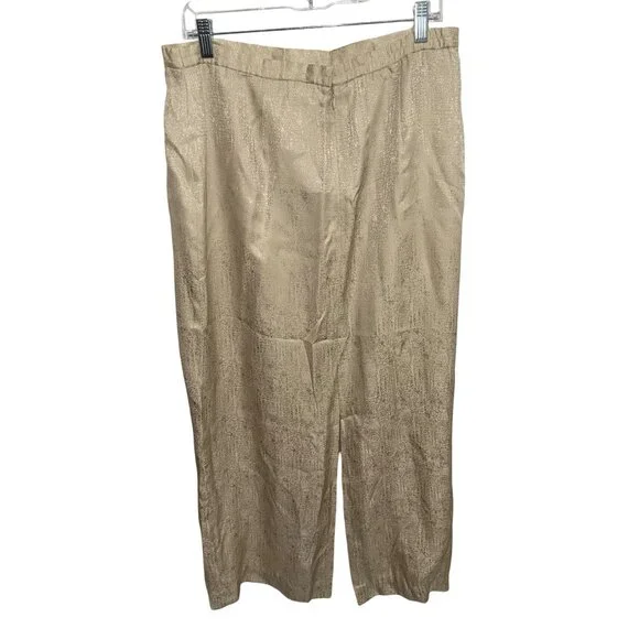 Adrianna Papell 100% Silk Jacket Women's Gold Long Sleeve Vintage Embroidered 16 - Picture 9 of 16